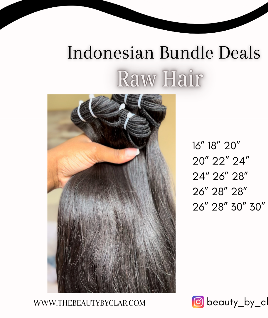 (Ready to ship) 3PCs Raw Indonesian Bundles Deals 3pc offer